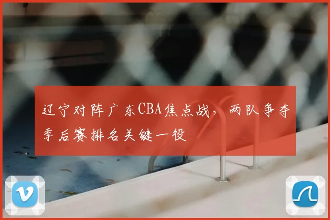 辽宁对阵广东CBA焦点战，两队争夺季后赛排名关键一役